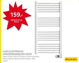 Praxis HJM Noor750 elektrische handdoekdroger aanbieding