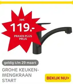 Praxis Grohe keukenmengkraan Start mat zwart aanbieding