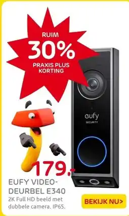 Praxis Eufy E340 Dual Cam Videodeurbel - Op aanbieding