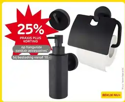 Praxis op hangende sanitair accessoires aanbieding