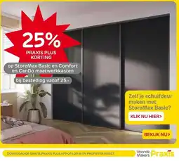 Praxis op StoreMax Basic en Comfort en CanDo maatwerkkasten aanbieding