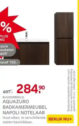 Praxis Aquazuro Wastafelonderkast Napoli 90cm - aanbieding