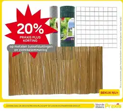 Praxis op metalen tuinafsluitingen en zichtbelemmering aanbieding