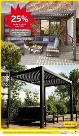 Praxis op Riaci en Clima overkapping en accessoires aanbieding