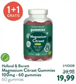 Holland & Barrett Magnesium Citraat Gummies 100mg - 60 gummies aanbieding
