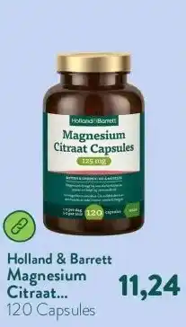 Holland & Barrett Magnesium Citraat Capsules 125mg aanbieding