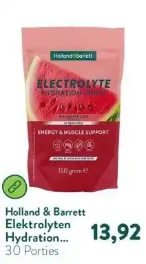 Holland & Barrett Elektrolyten Hydration Drink Watermeloen – 150g aanbieding