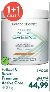 Holland & Barrett Premium Active Greens Mango aanbieding