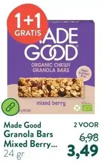 Holland & Barrett Granola Bars Mixed Berry BIO - 6 x 24g aanbieding