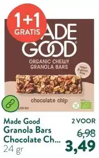 Holland & Barrett Granola Bars Chocolate Chip Bio - 6 x 24g aanbieding