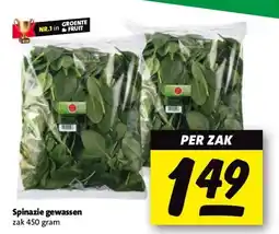 Nettorama Spinazie gewassen aanbieding