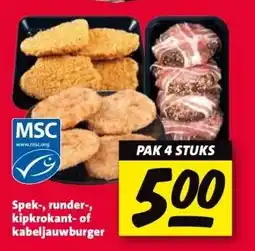 Nettorama Spek-, runder-, kipkrokant- of kabeljauwburger aanbieding