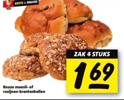 Nettorama Reuze muesli- of rozijnen-krentenbollen aanbieding