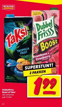 Nettorama Dubbelfrisss Boost of Taksi aanbieding