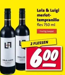 Nettorama Lola & Luigi merlot- tempranillo aanbieding