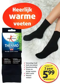 Lucovitaal Bamboe THERMO Sokken aanbieding