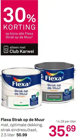 Karwei Flexa Strak op de Muur aanbieding