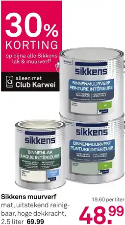 Karwei Sikkens muurverf aanbieding