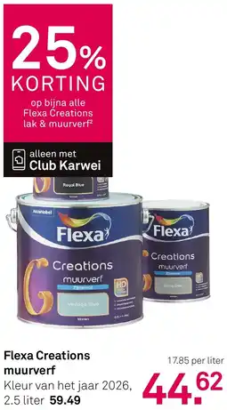 Karwei Flexa Creations muurverf aanbieding