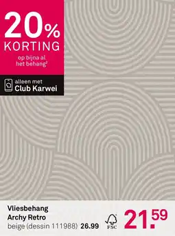 Karwei Vliesbehang Archy Retro aanbieding