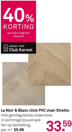 Karwei Le Noir & Blanc click PVC vloer Stretto aanbieding