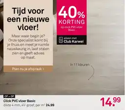 Karwei Click PVC vloer Basic aanbieding