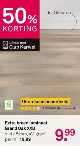 Karwei Extra breed laminaat Grand Oak XXB aanbieding