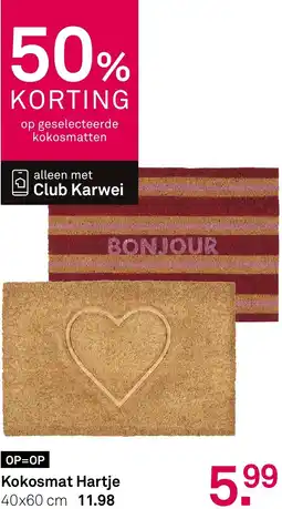 Karwei Kokosmat Hartje aanbieding