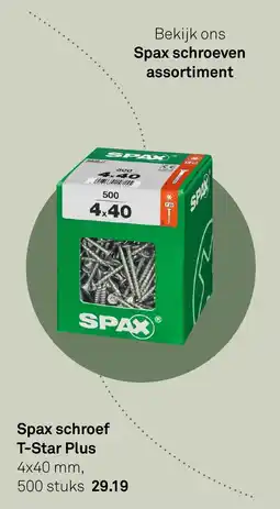 Karwei Spax schroef T-Star Plus aanbieding