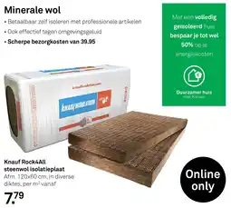 Karwei Knauf Rock4All steenwol isolatieplaat aanbieding