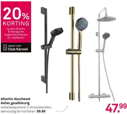 Karwei Atlantic doucheset Asher, goudkleurig aanbieding