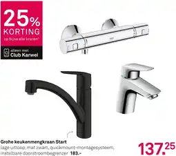 Karwei Grohe keukenmengkraan Start aanbieding