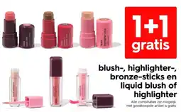HEMA Blush, highlighter, bronze-sticks en liquid blush of highlighter aanbieding