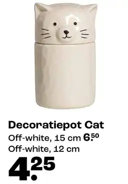 Kwantum Decoratiepot Cat aanbieding