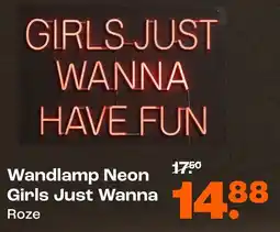 Kwantum Wandlamp Neon Girls Just Wanna aanbieding