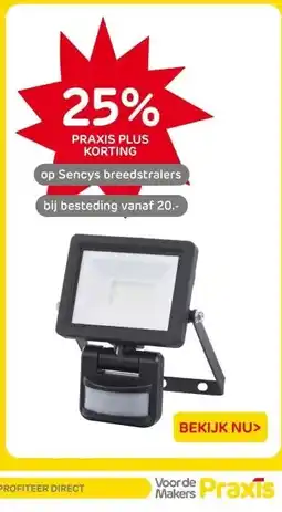 Praxis op Sencys breedstralers aanbieding