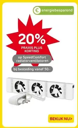 Praxis op SpeedComfort radiatorventilatoren aanbieding