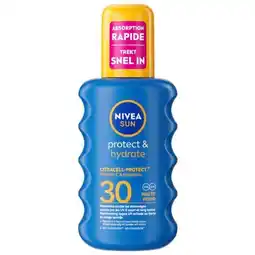 Trekpleister NIVEA Sun Protect & Hydrate SPF30 Zonnebrandspray aanbieding