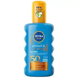 Trekpleister NIVEA Sun Protect & Bronze SPF50 Zonnebrandspray aanbieding