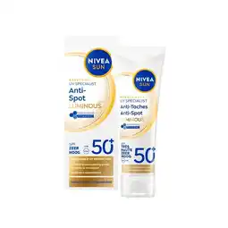 Trekpleister NIVEA Sun Breathable UV Specialist Luminous630 Anti-Spot SPF50+ Zonnefluïde aanbieding