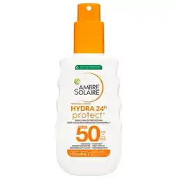 Trekpleister Garnier Ambre Solaire Hydra 24H SPF50 Zonnespray aanbieding
