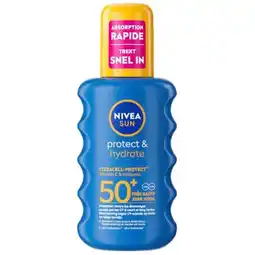 Trekpleister NIVEA Sun Protect & Hydrate SPF50+ Zonnebrandspray aanbieding