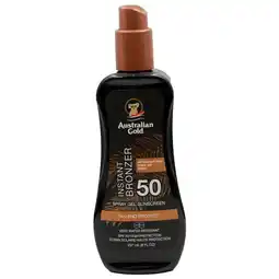 Trekpleister Australian Gold SPF50 Spray Gel met Bronzer aanbieding