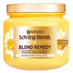 Trekpleister Garnier Loving Blends Blond Remedy Sun-Kissed Chamomile & Bloemenhoning Herstellend Masker aanbieding