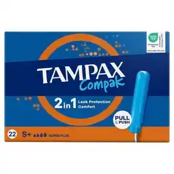 Trekpleister Tampax Compak Super Plus Tampons met Inbrenghuls aanbieding