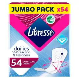 Trekpleister Libresse Dailies V-Protection & Freshness Extra Long Inlegkruisjes aanbieding