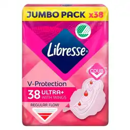 Trekpleister Libresse V-Protection Ultra+ Normal Maandverband met Vleugels aanbieding