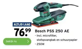 GAMMA Bosch PSS 250 AE - Incl. microfilter, stofopvangbak en schuurpapier aanbieding