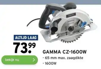 GAMMA GAMMA CZ-1600W aanbieding