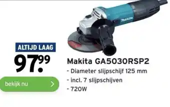 GAMMA Makita GA5030RSP2 - Diameter slijpschijf 125 mm aanbieding